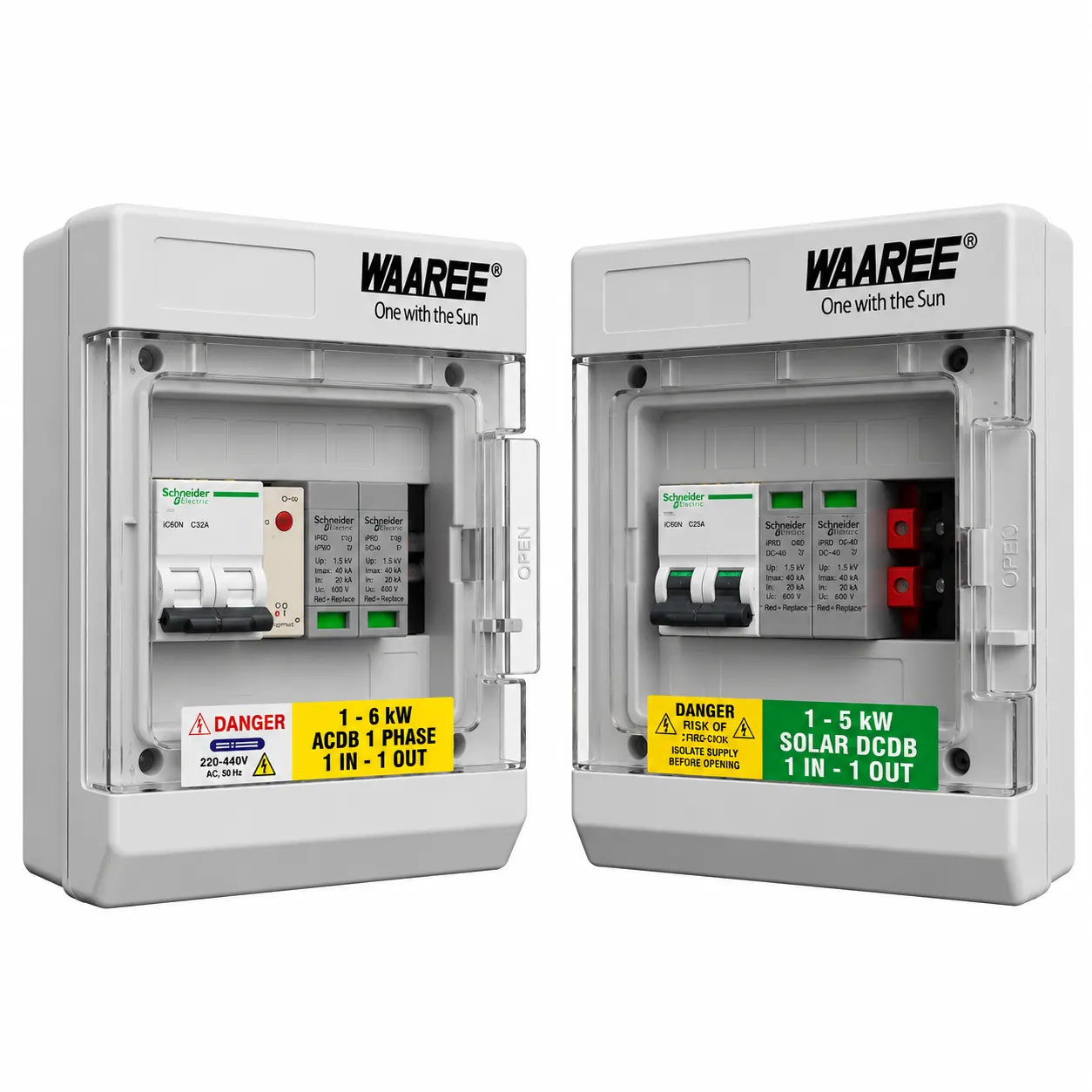 Waaree 1–6 kW ACDB & DCDB Combo | 1 In – 1 Out | Single Phase